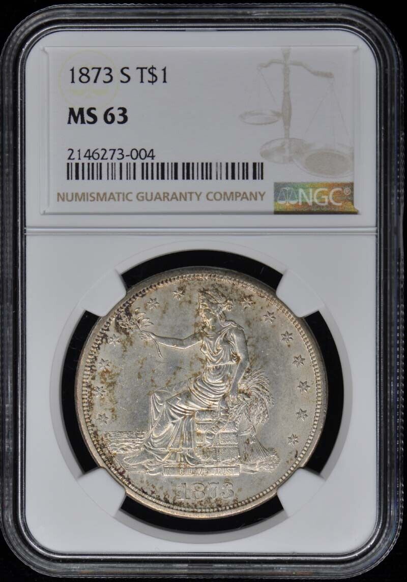 1873-S Trade Dollar T$1 NGC MS63