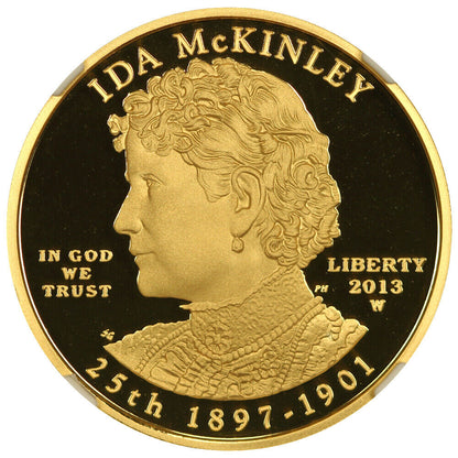 2013-W $10 Ida McKinley NGC PR70DCAM