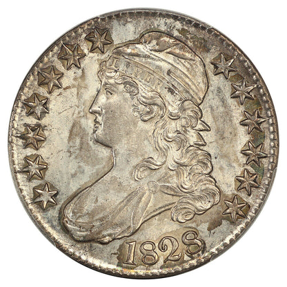 1828 50C PCGS MS63 (Curl Base 2, No Knob) ex: D.L. Hansen