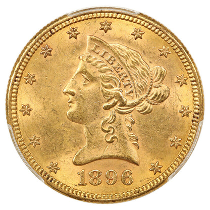 1896-S $10 PCGS MS63 - Liberty Head $10