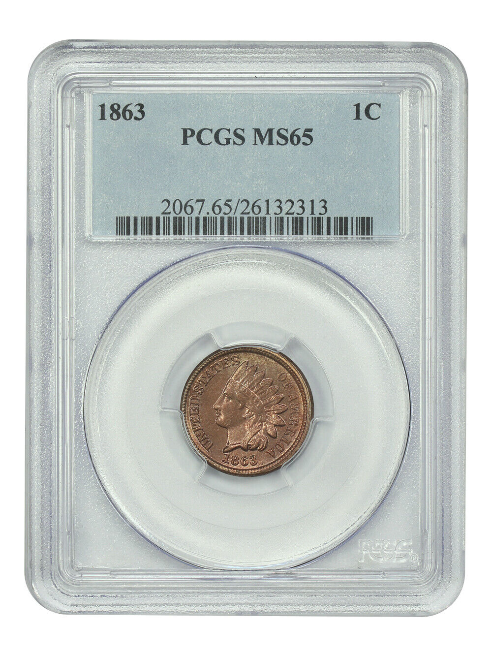 1863 1C PCGS MS65 - Indian Cent - Popular Copper-Nickel Cent