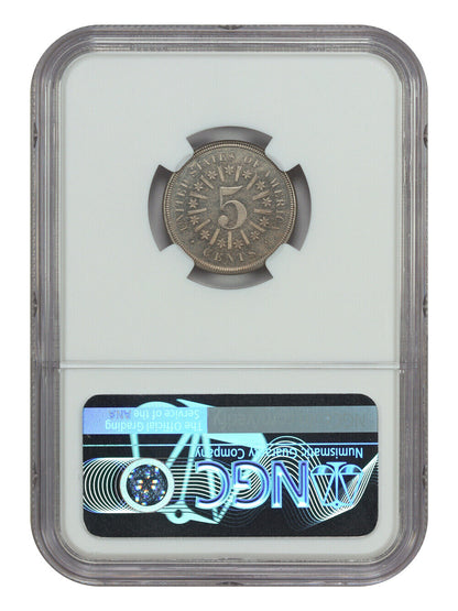 1866 5C NGC PR65 (Rays) - Shield Nickel - Elusive Proof!