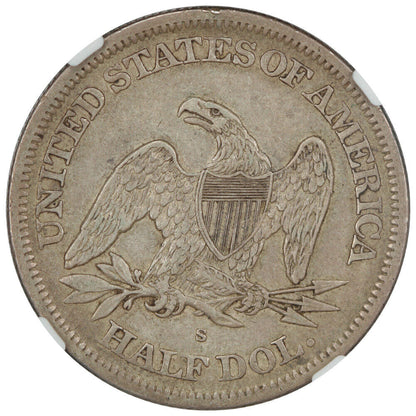 1865-S 50C NGC XF45 - Liberty Seated Half Dollar