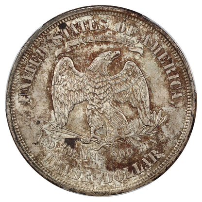 1873-S Trade $1 PCGS/CAC MS63 ex: D.L. Hansen