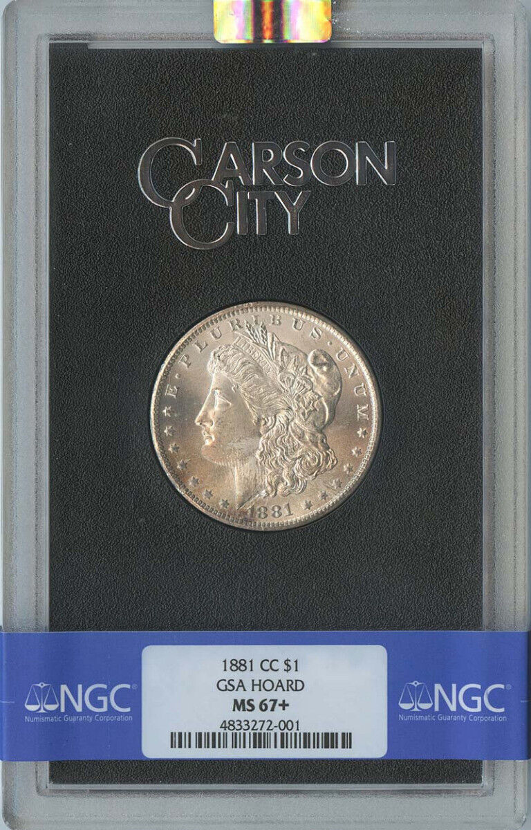 1881-CC Morgan Dollar GSA HOARD S$1 NGC MS67+