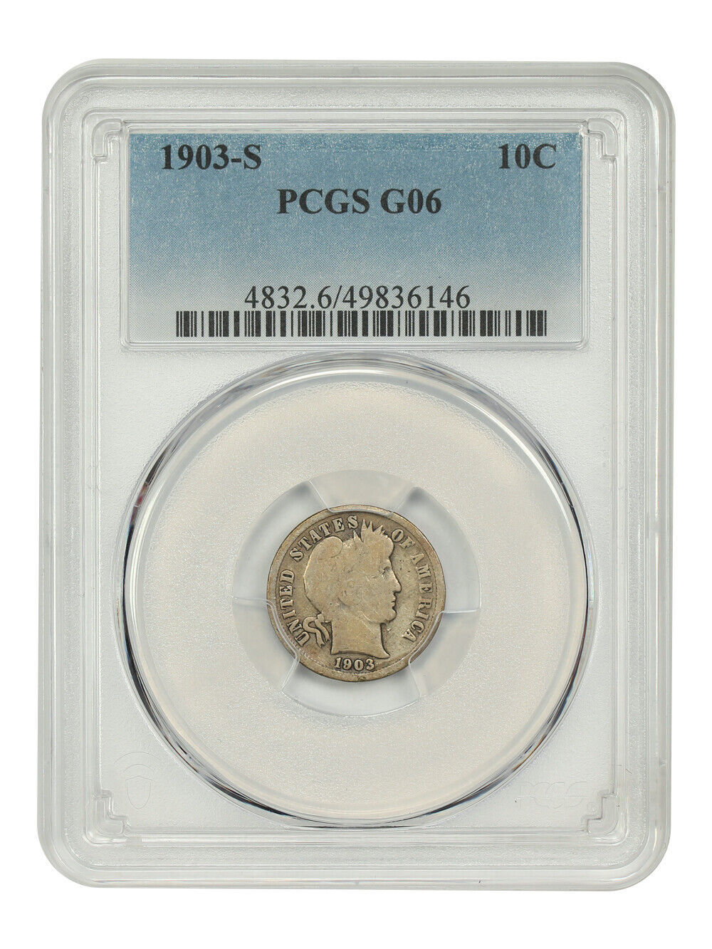 1903-S 10C PCGS Good 06 - Barber Dime - Key Date