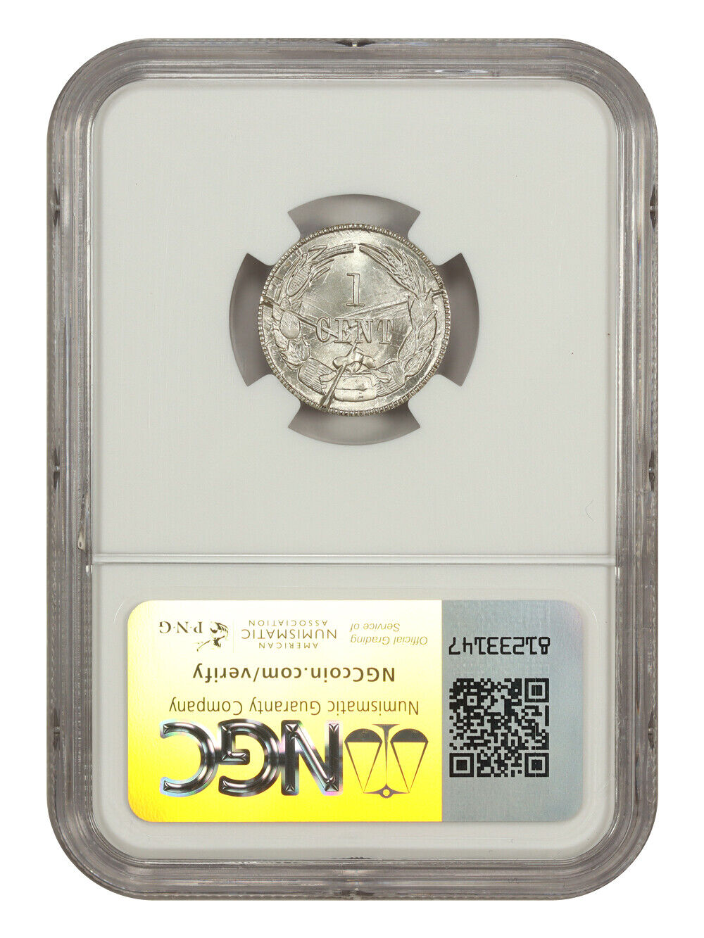 CSA: (1961) Silver 1c Bashlow NGC MS67 (Restrike, Defaced Dies) - Other