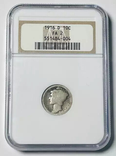 1916 D Mercury Dime NGC FR-2