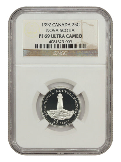 1992 Canada 25c Nova Scotia NGC PF 69 DCAM