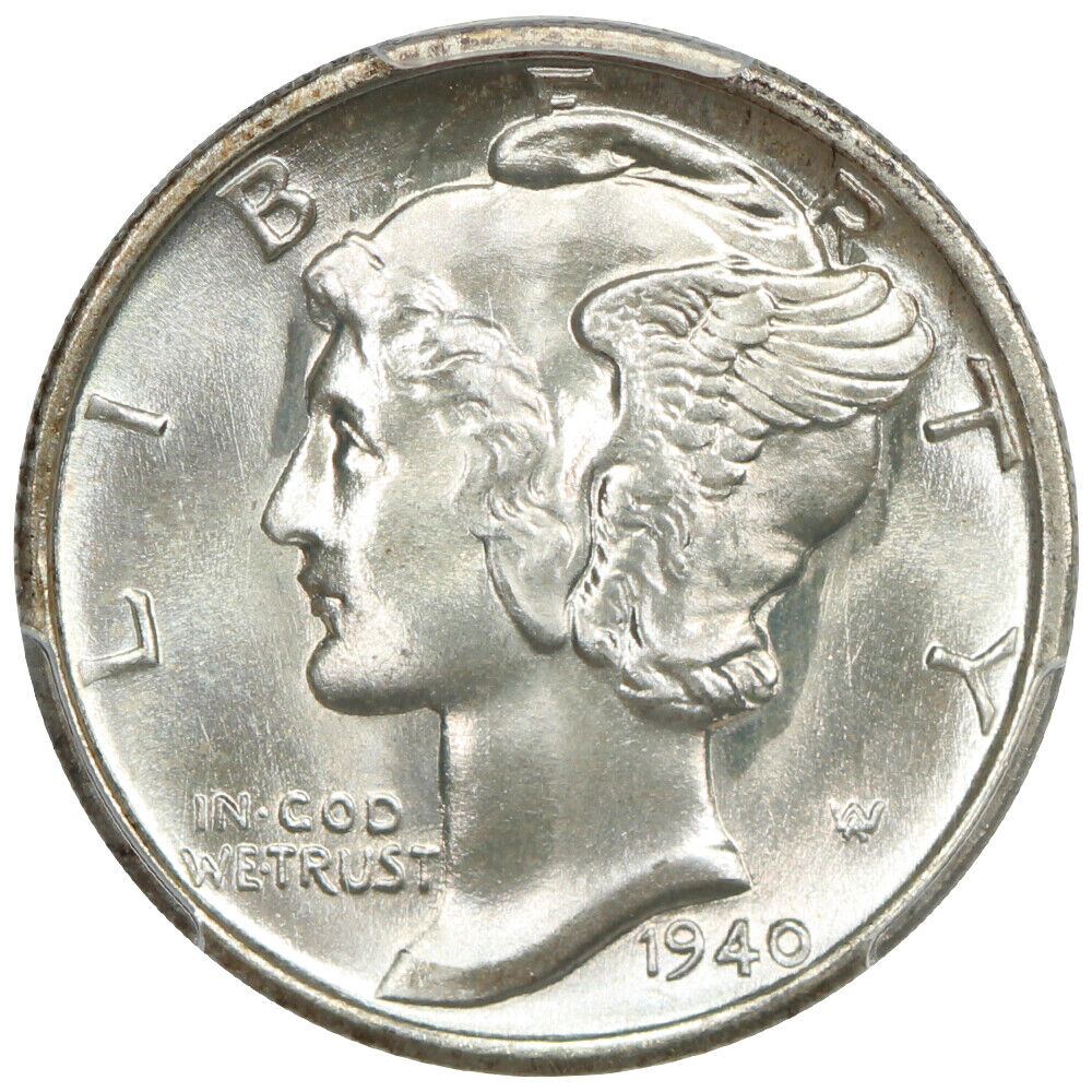 1940-S 10C PCGS MS68FB - Mercury Dime