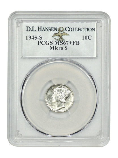 1945-S 10C PCGS MS67+FB (Micro S)