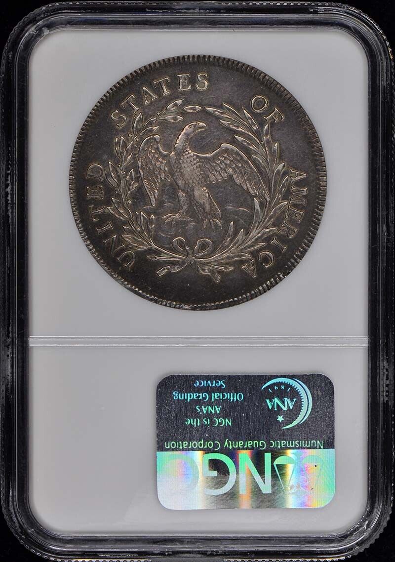 1795 SET LEFT Draped Bust Sm Eagle BB-51 B-14 S$1 NGC AU55