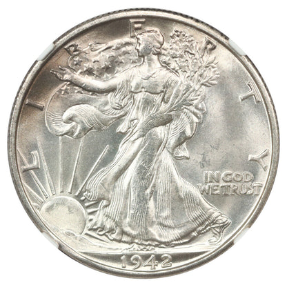 1942-S 50C NGC MS65 - Walking Liberty Half Dollar