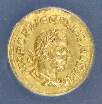 Gallienus, AD 253-268 ROMAN EMPIRE AV Aureus ANACS VF35