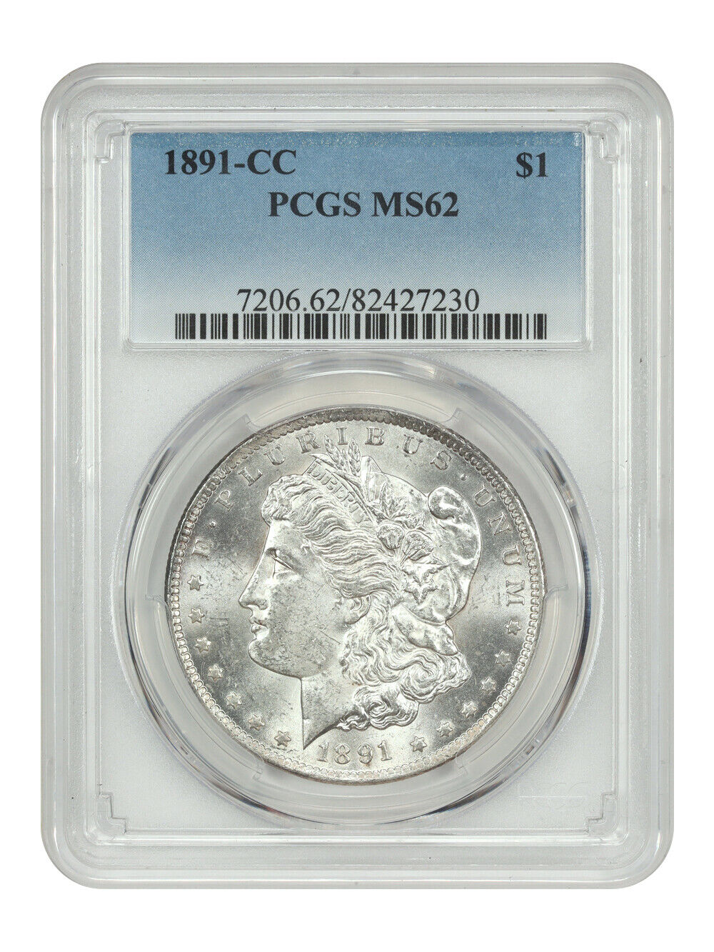 1891-CC $1 PCGS MS62 - Morgan Dollar - Scarce Date