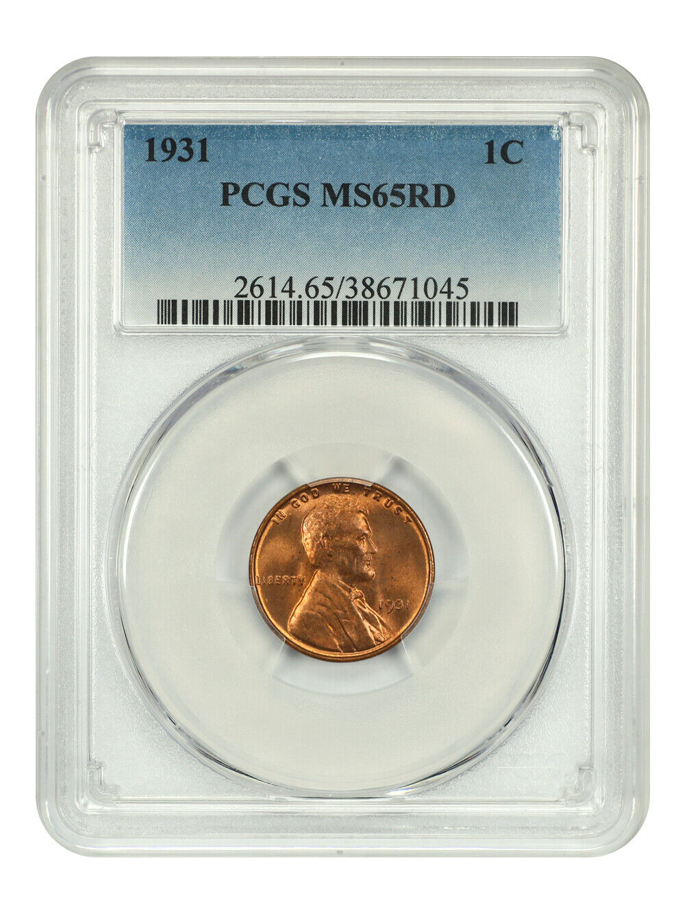 1931 1C PCGS MS65RD