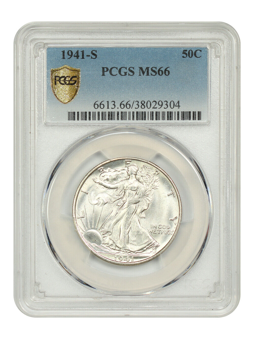 1941-S 50C PCGS MS66 - Walking Liberty Half Dollar