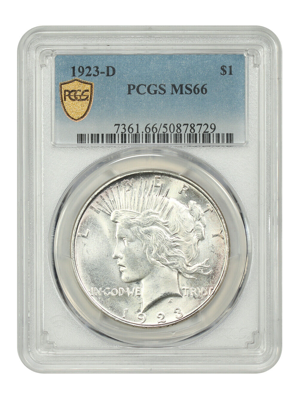 1923-D $1 PCGS MS66 - Peace Dollar