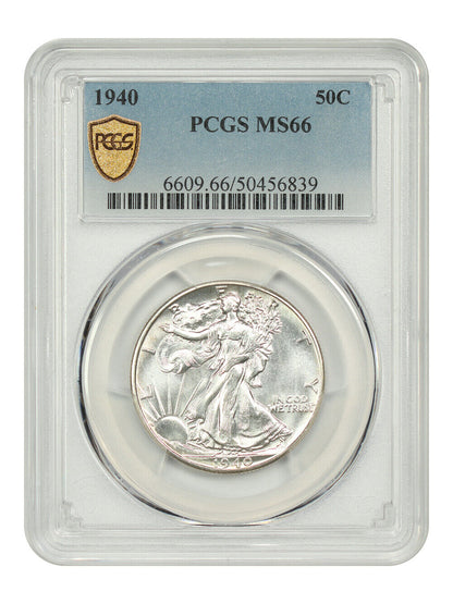 1940 50C PCGS MS66 - Walking Liberty Half Dollar