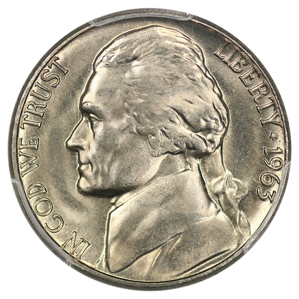 1963-D 5C CACG MS66 ex: D.L. Hansen - Jefferson Nickel