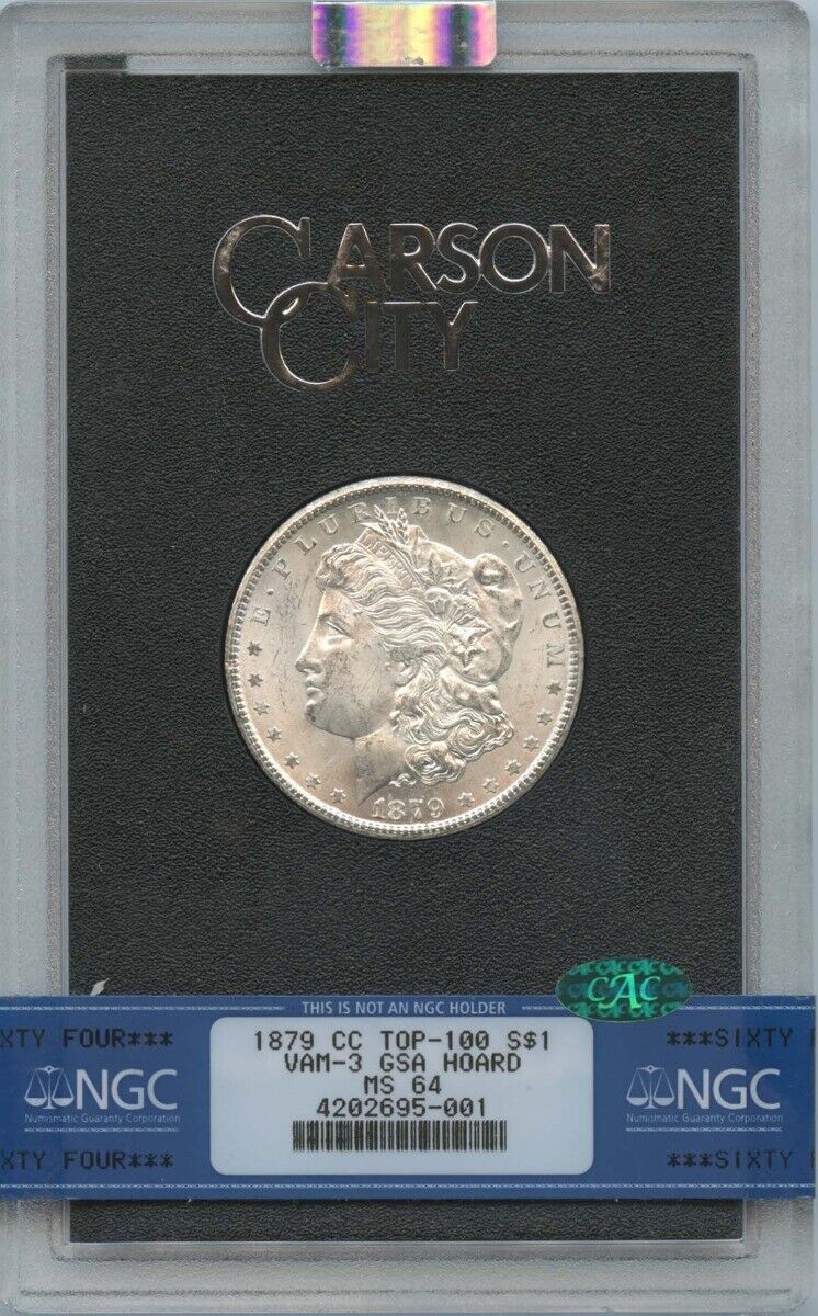 1879-CC TOP-100 Morgan Dollar VAM-3 GSA HOARD S$1 NGC MS64 CAC