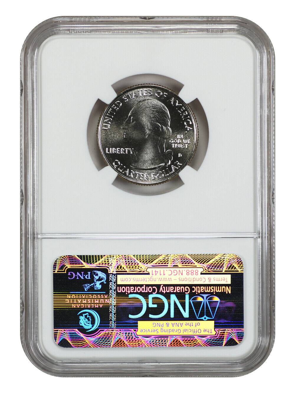 2014-D 25C Great Smoky Mtns NP NGC MS68 - Type 1 - Clad