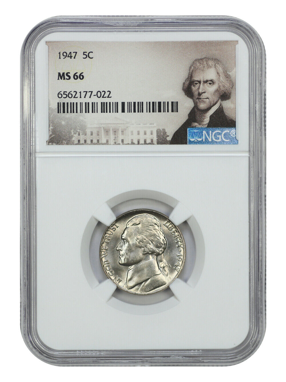 1947 5C NGC MS66 - Jefferson Nickel