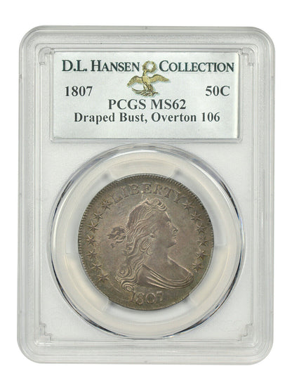 1807 50C Draped Bust PCGS MS62 (Overton-106)