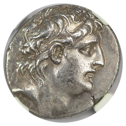 Ancient Greek: Antiochus VII (138-129 BC) AR Tetradrachm NGC Choice VF (Seleucid