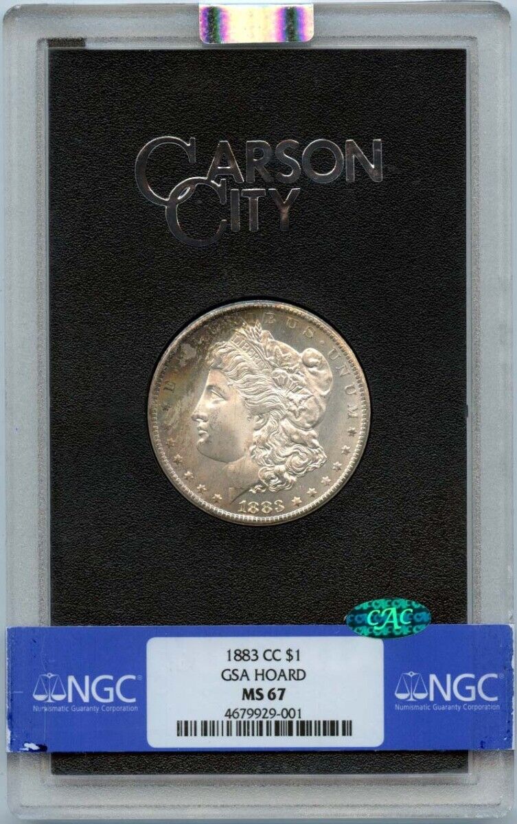 1883-CC Morgan Dollar GSA HOARD S$1 NGC MS67 (CAC)