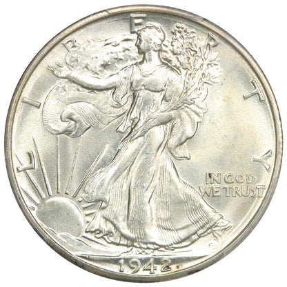 1942-D 50C PCGS MS65 - Walking Liberty Half Dollar