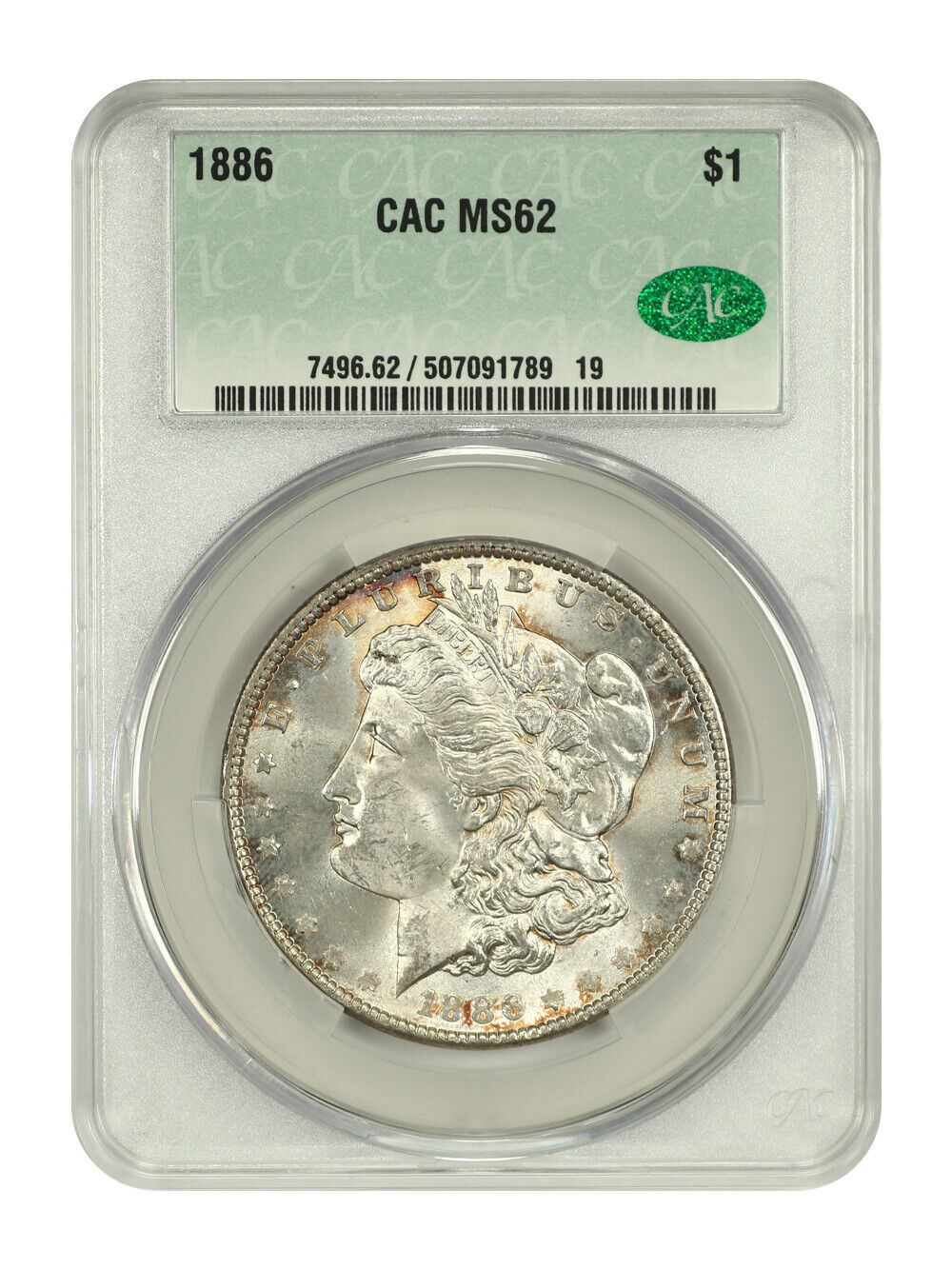 1886 $1 CACG MS62 - Morgan Dollar