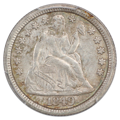 1849 10C PCGS MS62