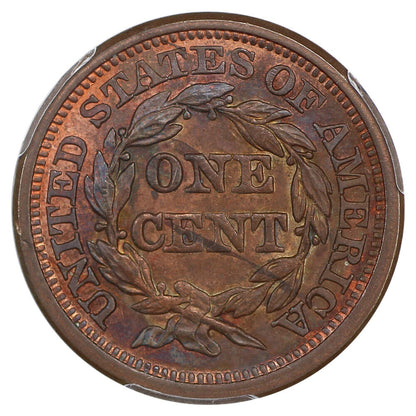 1844 1C PCGS MS64BN ex: D.L. Hansen