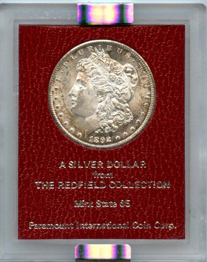 1892-CC $1 Morgan Dollar Redfield Hoard NGC MS62+