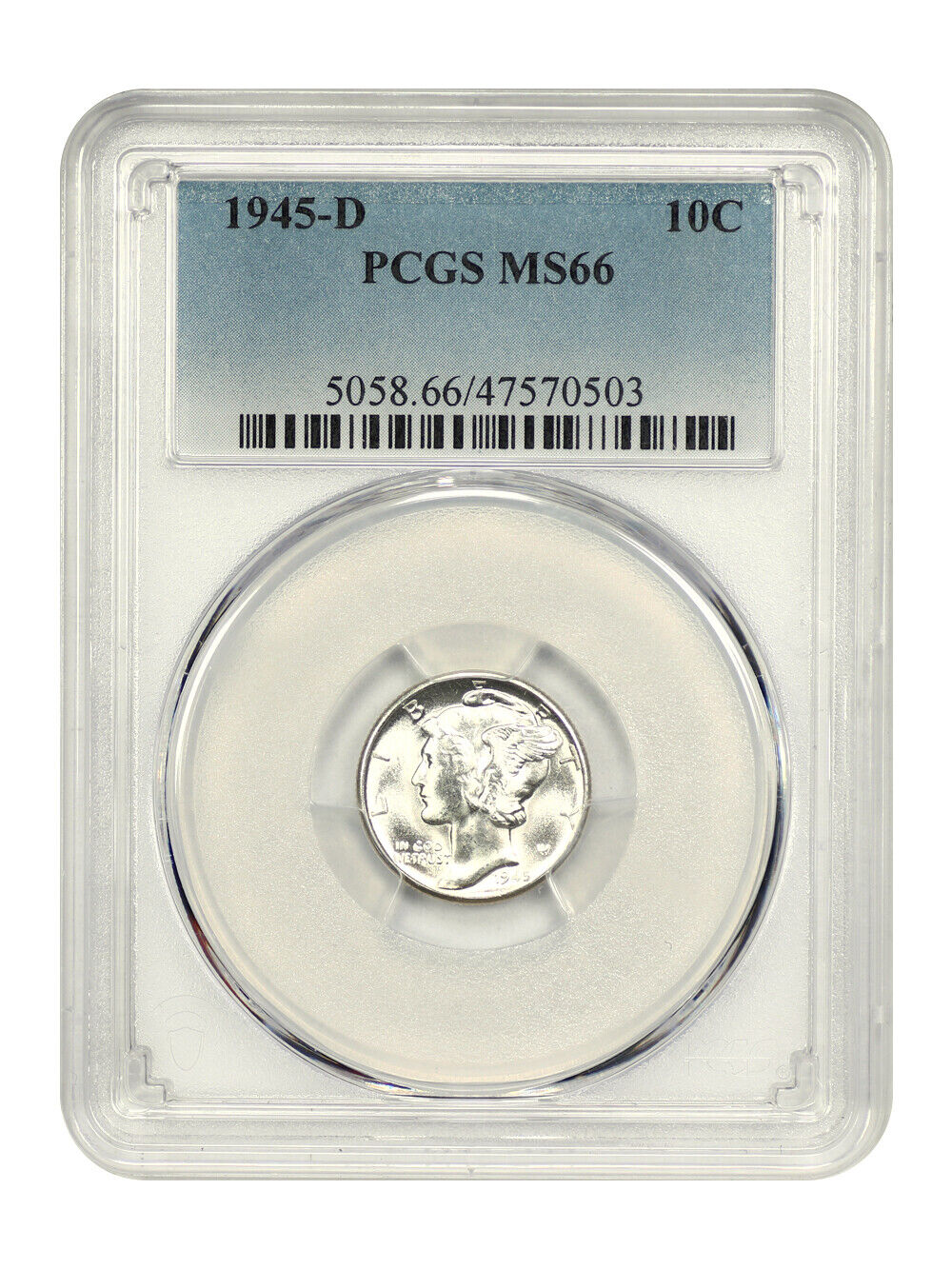 1945-D 10C PCGS MS66