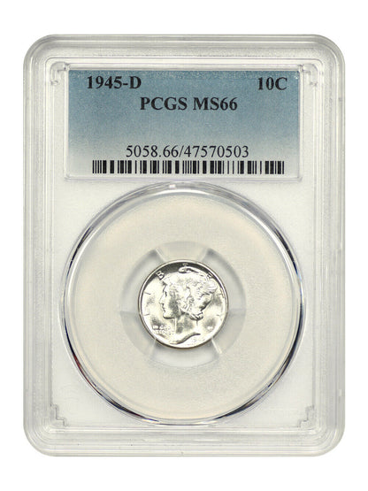 1945-D 10C PCGS MS66