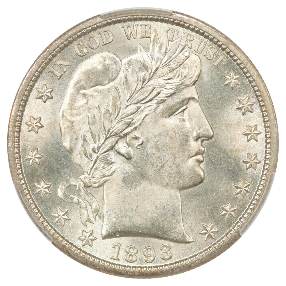 1893-S 50C CACG MS65 ex: D.L. Hansen - Barber Half Dollar - Scarce Issue