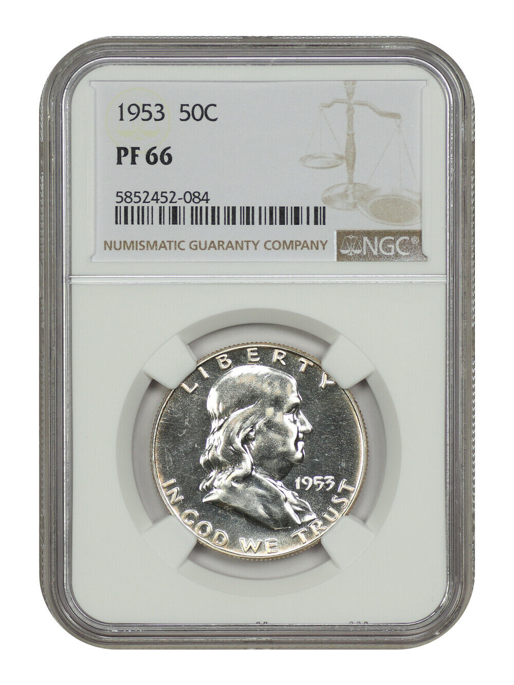 1953 50C NGC PR66 - Franklin Half Dollar