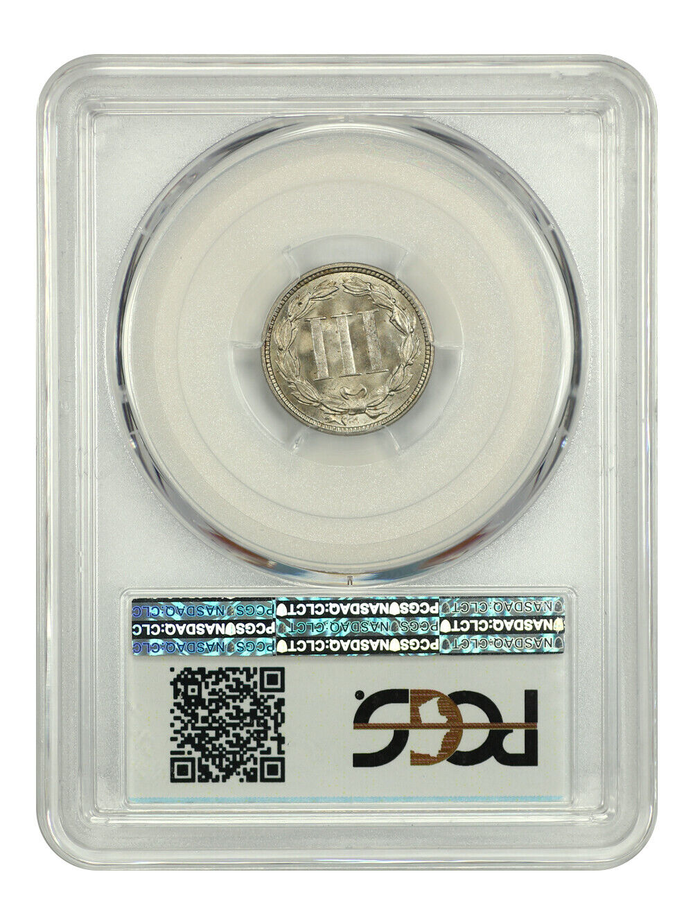 1873 3CN PCGS MS66 (Closed 3) ex: D.L. Hansen