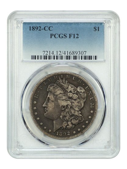 1892-CC $1 PCGS Fine 12 - Morgan Dollar - Better CC Morgan