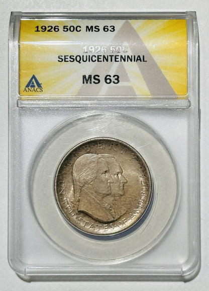 1926 P Commemorative Sesquicentennial ANACS MS-63