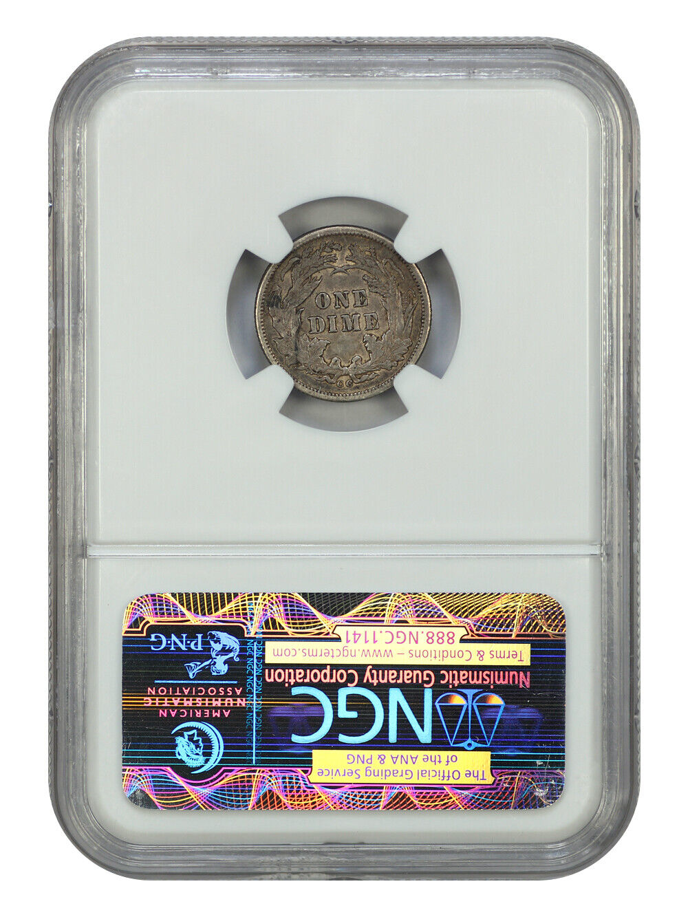 1877-CC 10C NGC AU50 - Liberty Seated Dime - Popular Carson City Dime