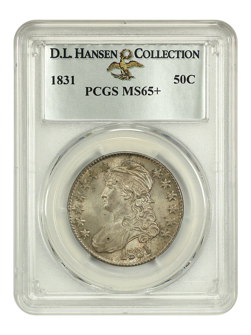 1831 50C PCGS MS65+ ex: D.L. Hansen