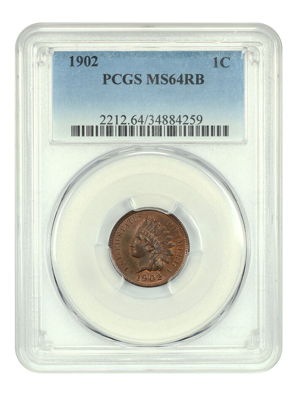 1902 1C PCGS MS64RB