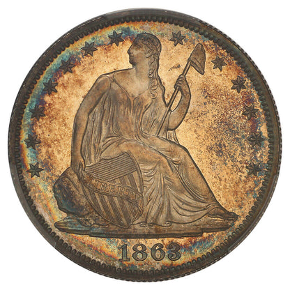 1863 50C PCGS PR66