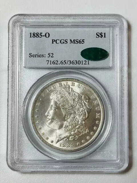 1885 O Morgan Silver Dollar PCGS MS-65 CAC Low Cac Population!