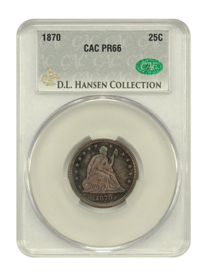 1870 25C CACG PR66 ex: D.L. Hansen - Liberty Seated Quarter