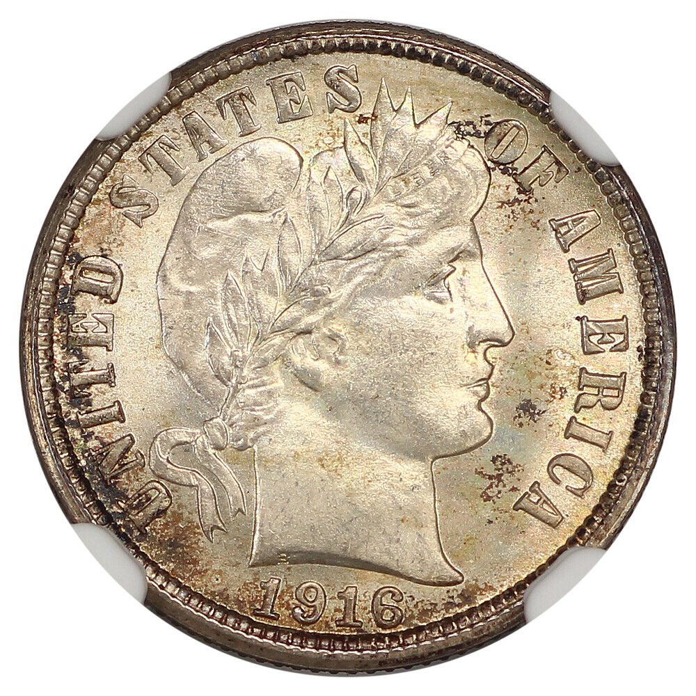 1916-S 10C Barber NGC MS66 - Barber Dime