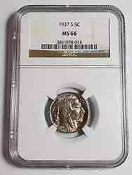 1937 S Indian Buffalo NGC MS-66